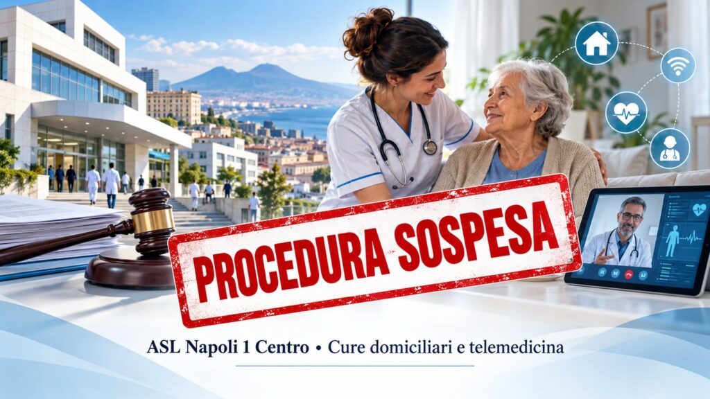 Procedura sospesa: gara ASL Napoli 1 Centro per cure domiciliari e telemedicina